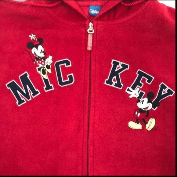 Mickey & Minnie Mouse Fleece Hoodie Jacket Sz. medium - Picture 4 of 12
